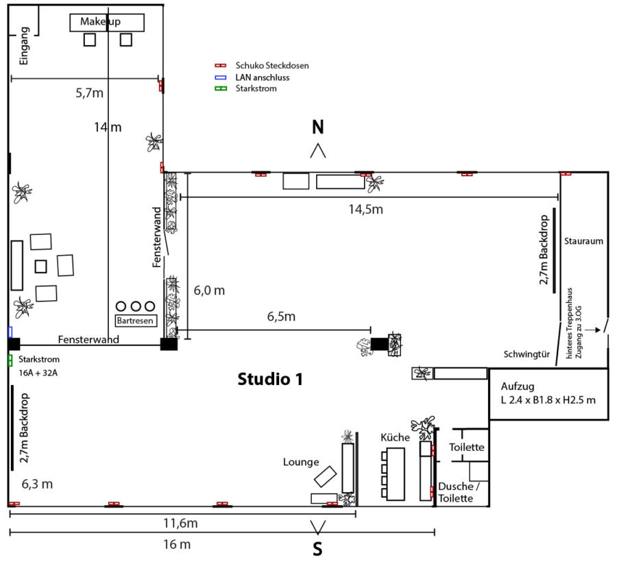 Fotostudio Grundriss